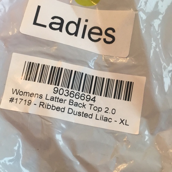 Xl bnwt latterback ribbed dusted lilac - Picture 4 of 4